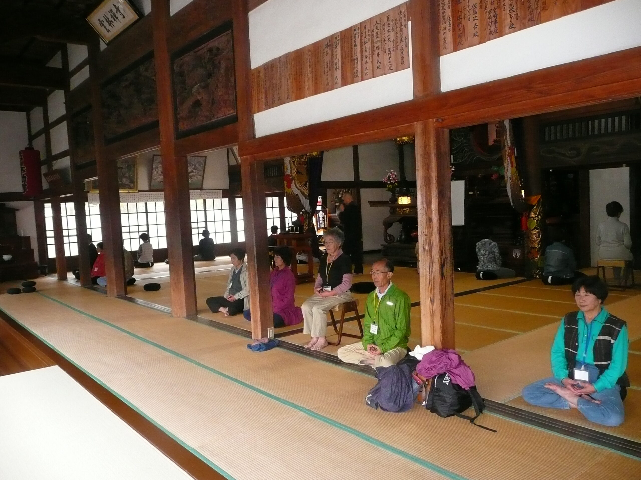 大洞山雲林寺にて行われた坐禅会