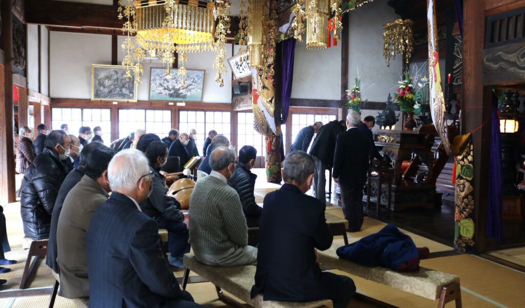 雲林寺　新年祈祷会　総代世話人　御焼香