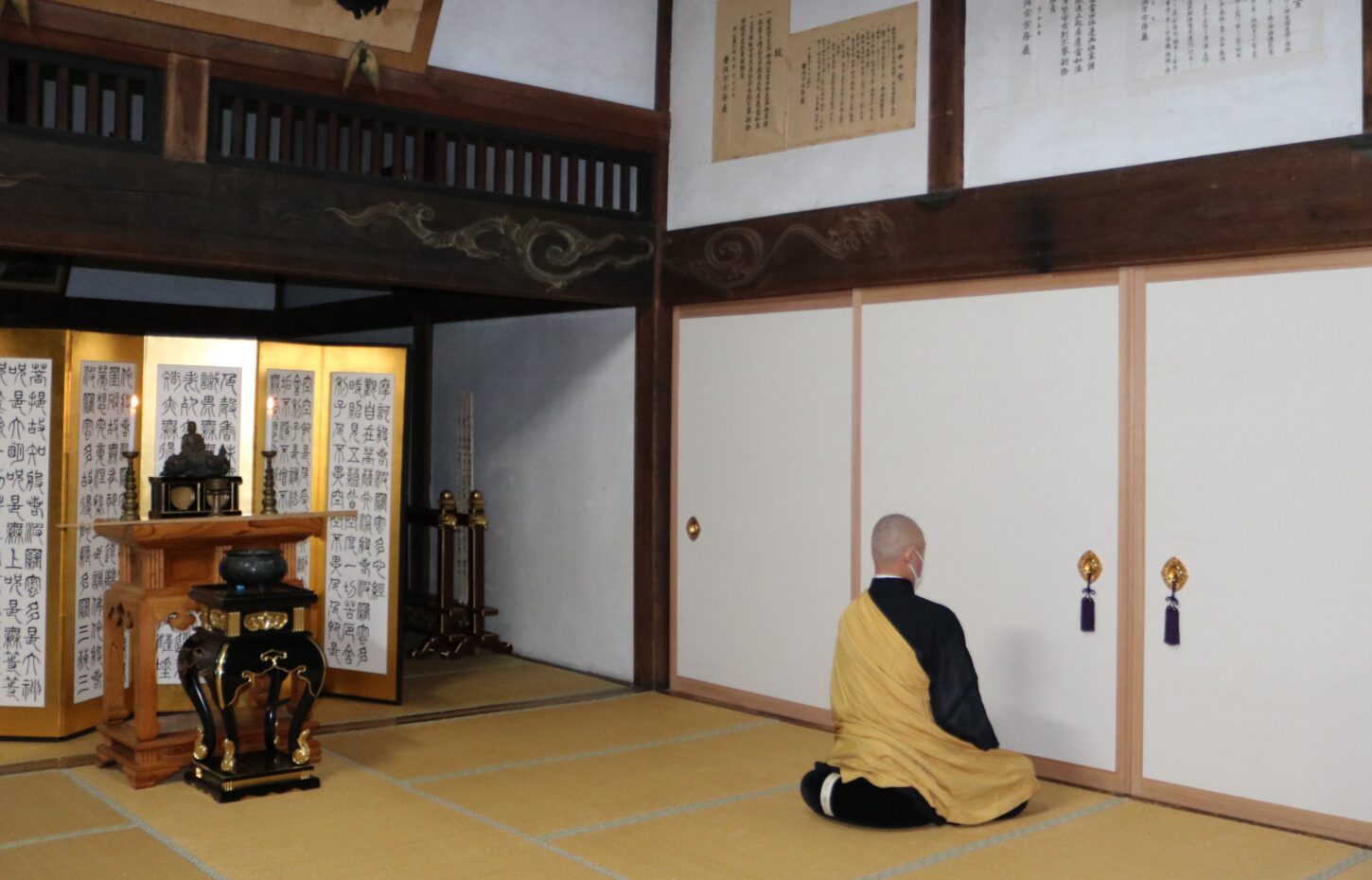 坐禅写真　雲林寺