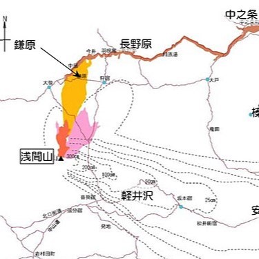 噴火地図 雲林寺 長野原